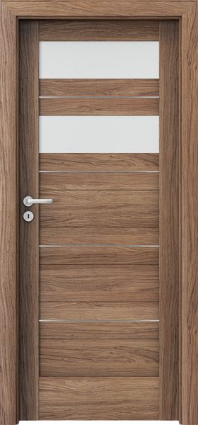 Ușa de interior Porta Verte HOME C.2 cu inserții Stejar California