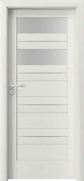 Ușa de interior Porta Verte HOME C.2 cu inserții Wenge Alb