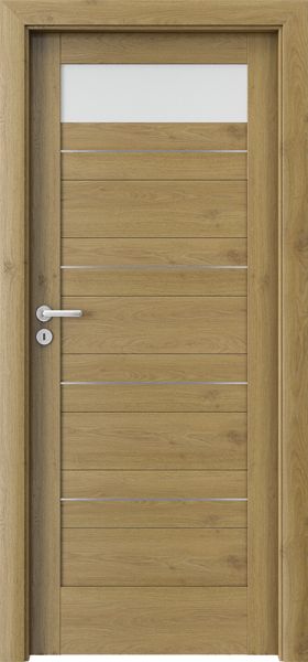 Ușa de interior Porta Verte HOME C.1 cu inserții Stejar Natural