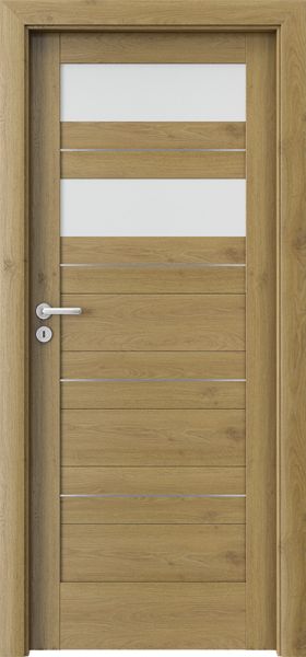Ușa de interior Porta Verte HOME C.2 cu inserții Stejar Natural