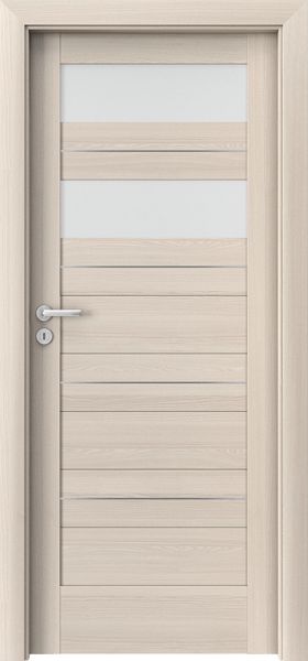 Ușa de interior Porta Verte HOME C.2 cu inserții Nuc Alb