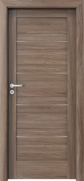 Ușa de interior Porta Verte HOME C.0 cu inserții Nuc Verona 2