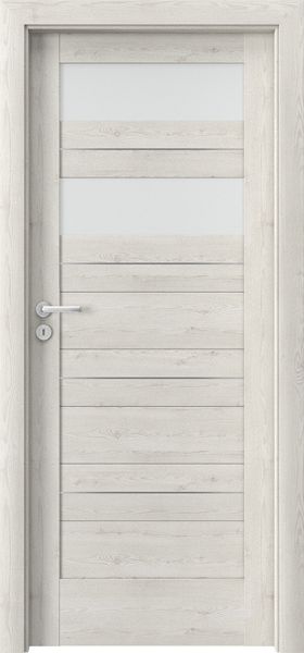 Ușa de interior Porta Verte HOME C.2 cu inserții Pin Norvegian