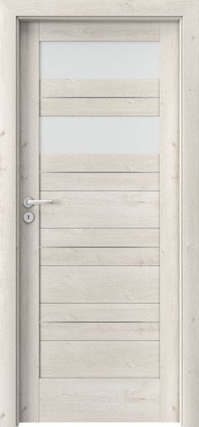 Ușa de interior Porta Verte HOME C.2 cu inserții Stejar Scandinav