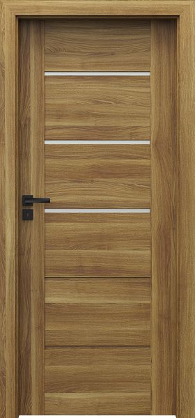 Ușa de interior Porta Verte PREMIUM, E Model E.3 Acacia Auriu