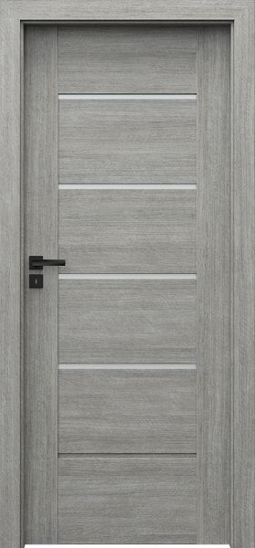 Ușa de interior Porta Verte PREMIUM, E Model E.4 Stejar Argintiu