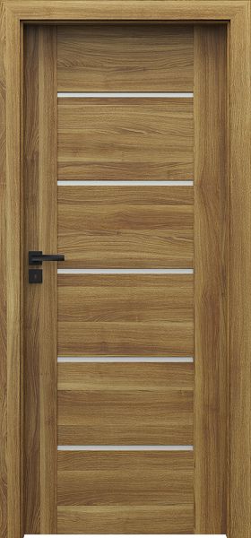 Ușa de interior Porta Verte PREMIUM, E Model E.5 Acacia Auriu