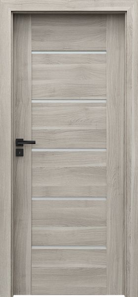 Ușa de interior Porta Verte PREMIUM, E Model E.5 Acacia Argintiu