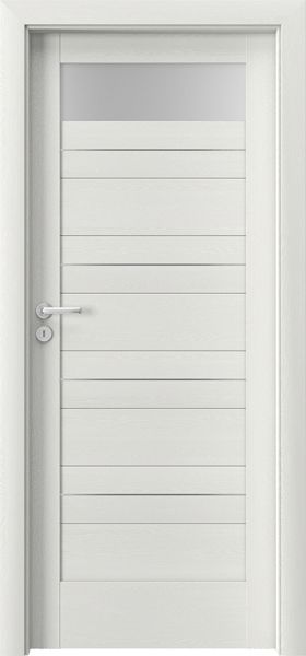 Ușa de interior Porta Verte HOME C.1 cu inserții Wenge Alb